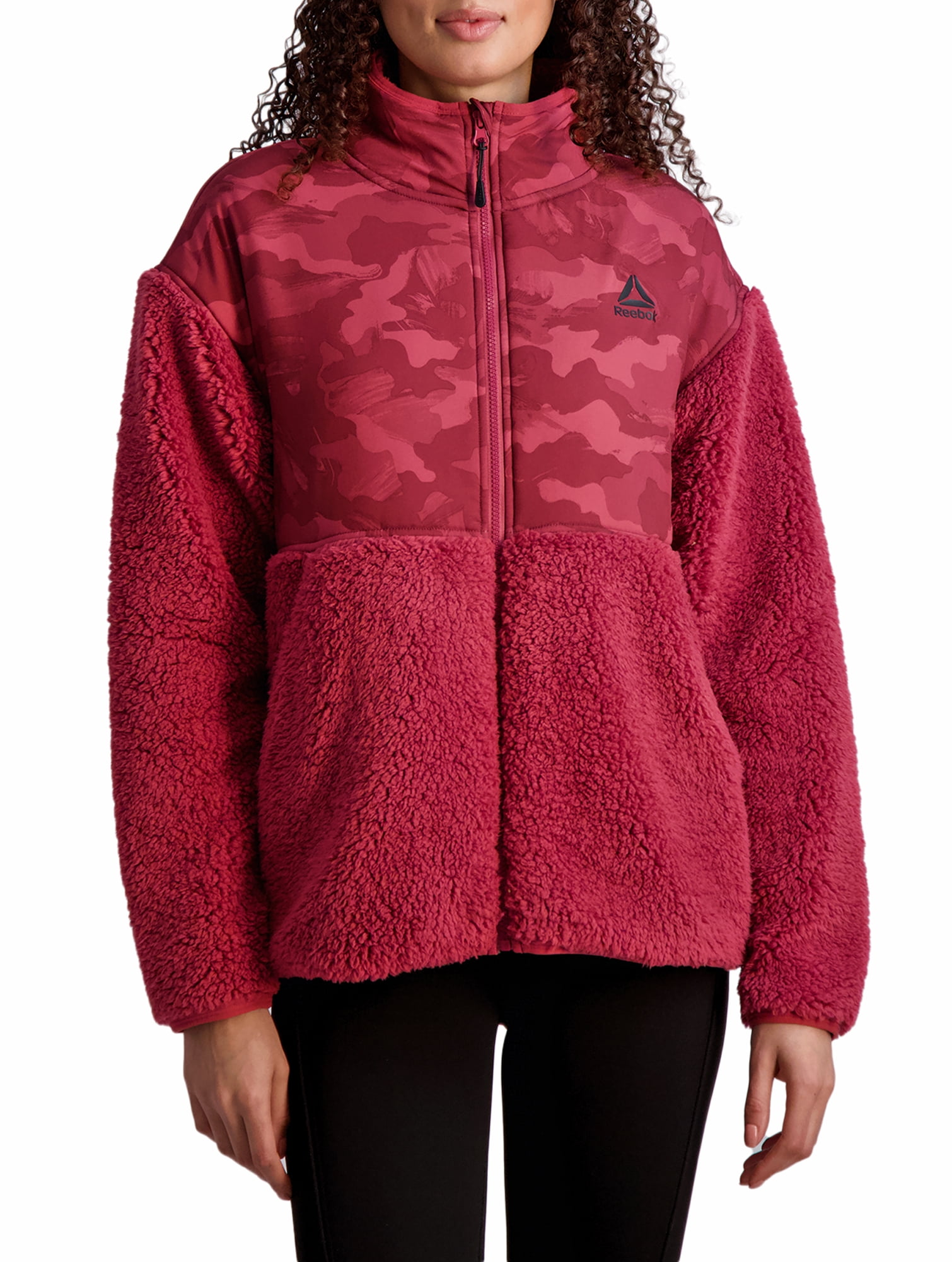 Reebok Women's Super Soft Gravity Sherpa Jacket with Pockets