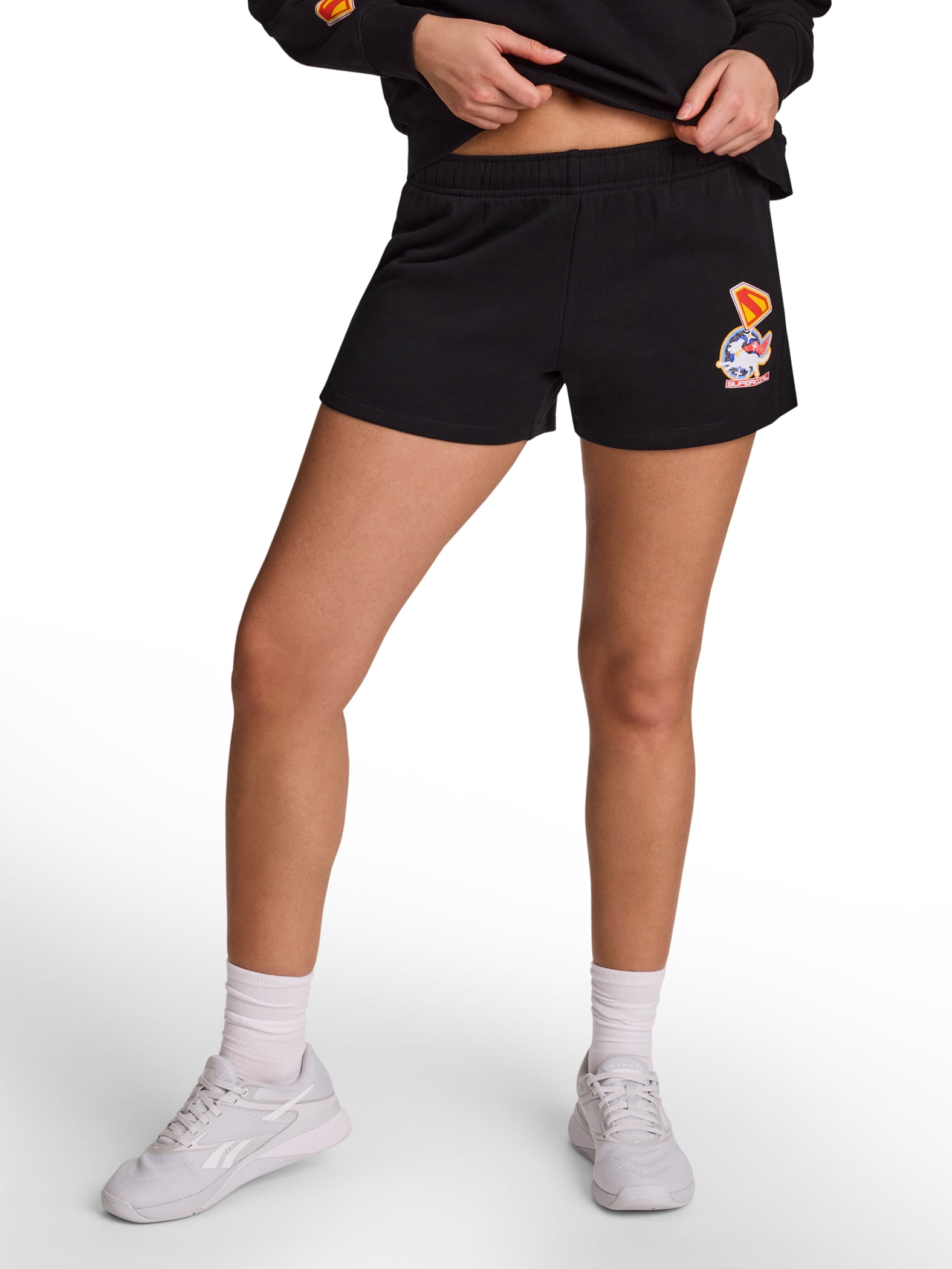 Reebok Women's Supergirl French Terry Graphic Short, Sizes XS-XXL