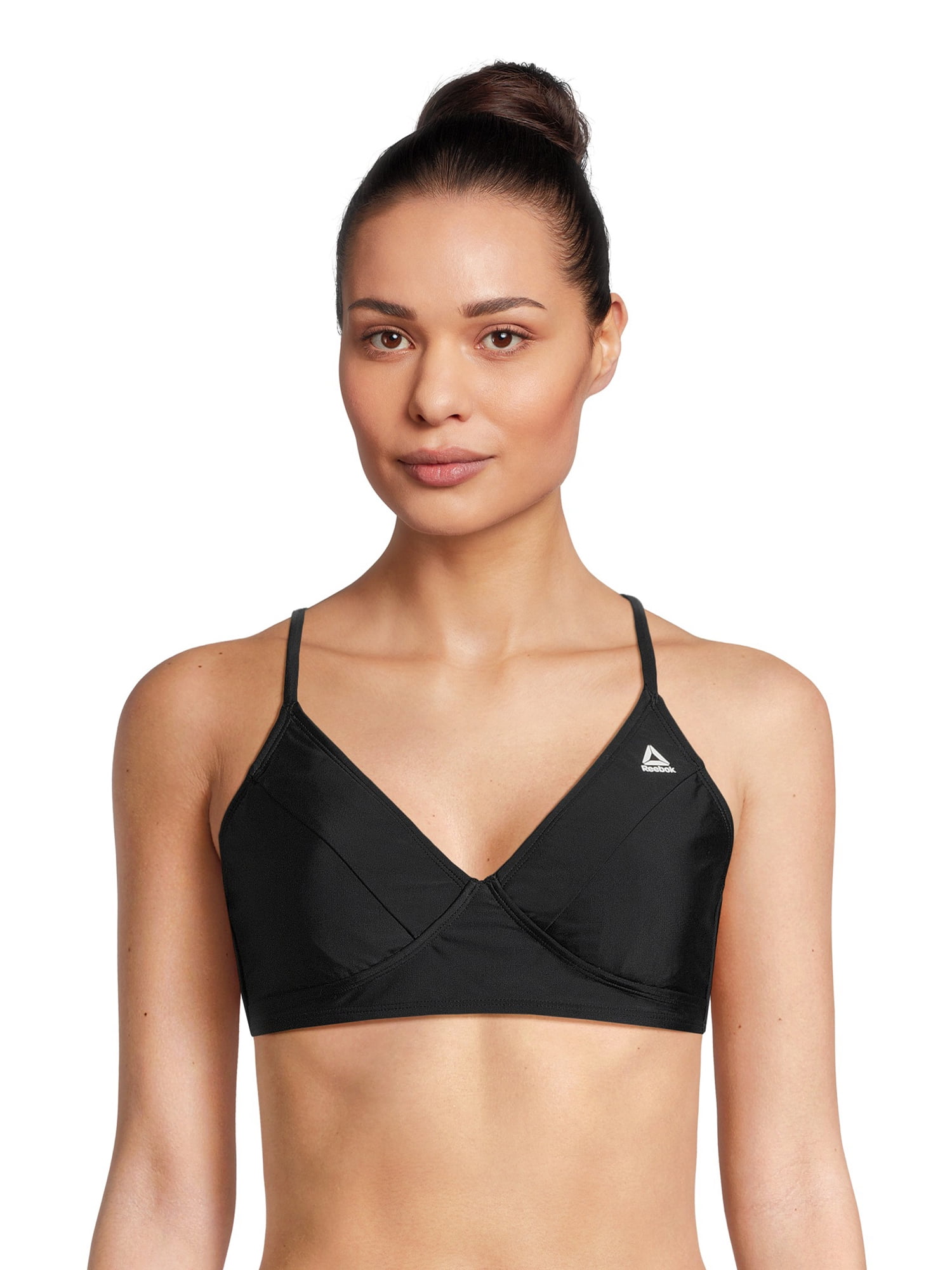 Reebok Women s Swim Athletic Bralette With Criss Cross Strappy Back UPF 50 Sizes XS XXL Walmart