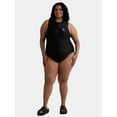 thumbnail image 1 of Reebok Women's Swim High Neck Zip Up One Piece Swimsuit UPF 50+, Sizes XS-XXL, 1 of 4