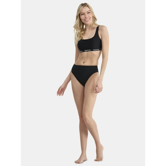 Reebok Women's Swim High Waisted High Leg Bottom with UPF 50+, Sizes XS-XXL