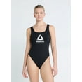thumbnail image 1 of Reebok Women's Swim Rib Knit Square Neck One Piece Swimsuit with Scoop Back and UPF 50+, Sizes XS-XXL, 1 of 4