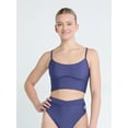 thumbnail image 1 of Reebok Women's Swim Spliced Rib Knit Long Line Bralette with Curved Underbust and UPF 50+, Sizes XS-XXL, 1 of 4
