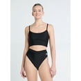 thumbnail image 1 of Reebok Women's Swim Spliced Rib Knit Long Line Bralette with Curved Underbust and UPF 50+, Sizes XS-XXL, 1 of 4