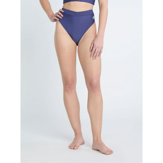 Reebok Women's Swim V-Front High Waisted High Leg Bottom with UPF 50+, Sizes XS-XXL