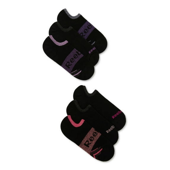 Reebok Women's Target Cushion No Show Liner Socks, 6-Pack