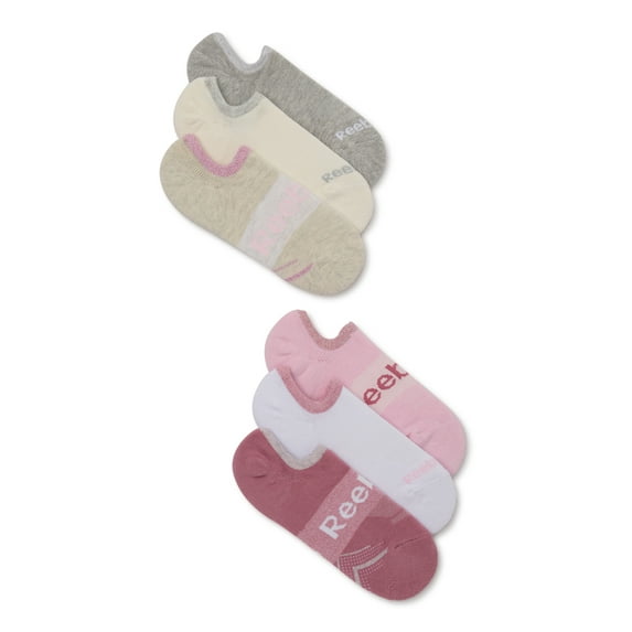 Reebok Women's Target Cushion No Show Liner Socks, 6-Pack