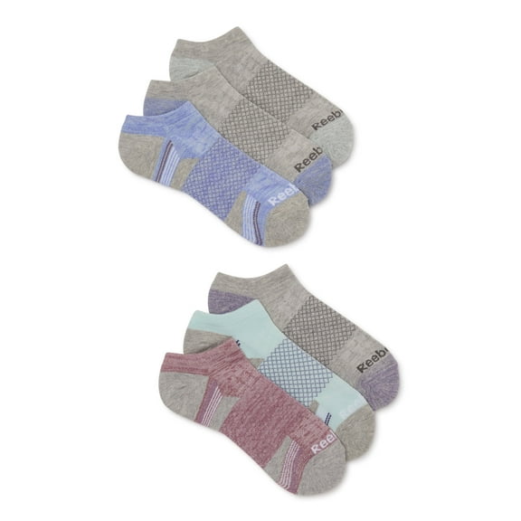 Reebok Women's Target Cushion No Show Socks, 6-Pack