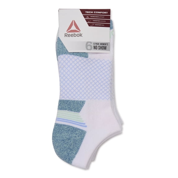 Reebok Women's Target Cushion No Show Socks, 6-Pack