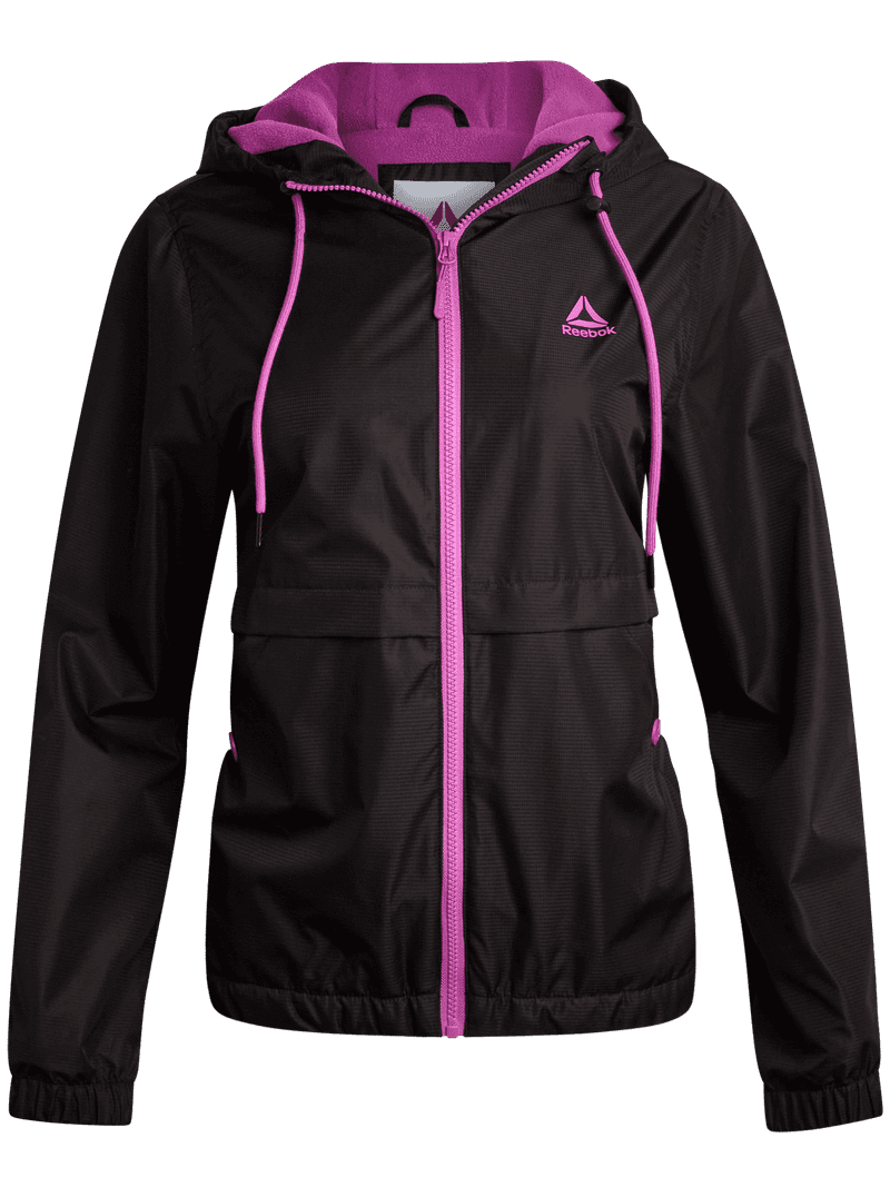 Reebok Women's Waterproof Hooded Rain Jacket, Lightweight