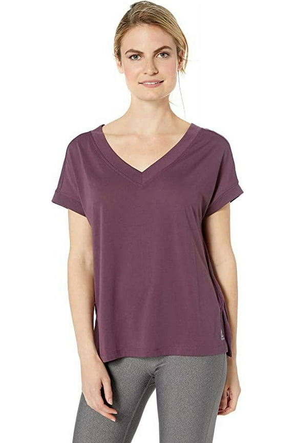 Women's Workout Ready Supremium V-neck Tee, Urban Violet, Medium