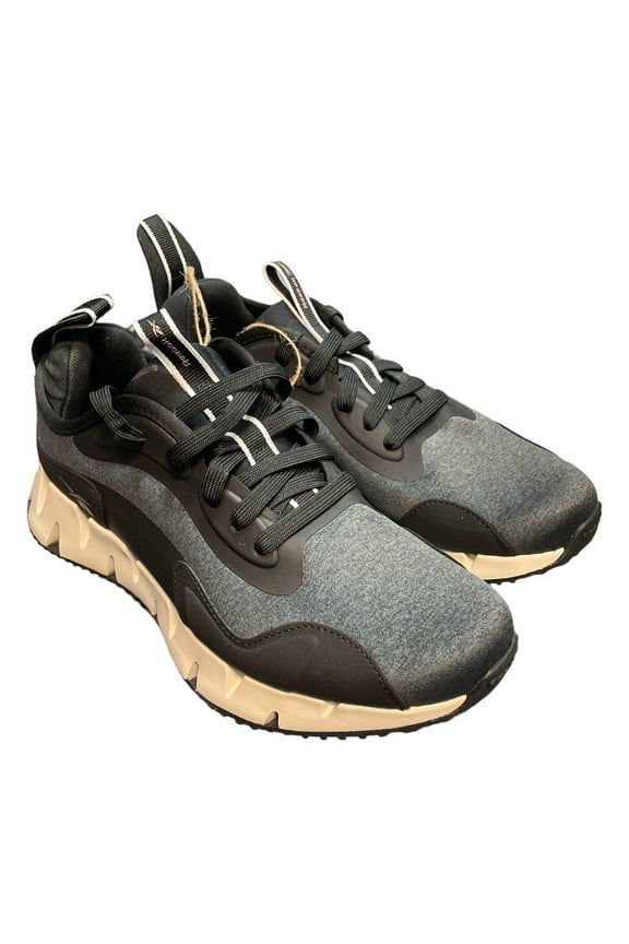 Women's Zig Breathable Mesh Foam Midsole Lightweight Dynamica Sneaker (Black, 7.5)