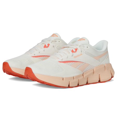 Reebok Women's Zig Dynamica 5 Sneaker, Chalk/Washed Clay/Coral, 6