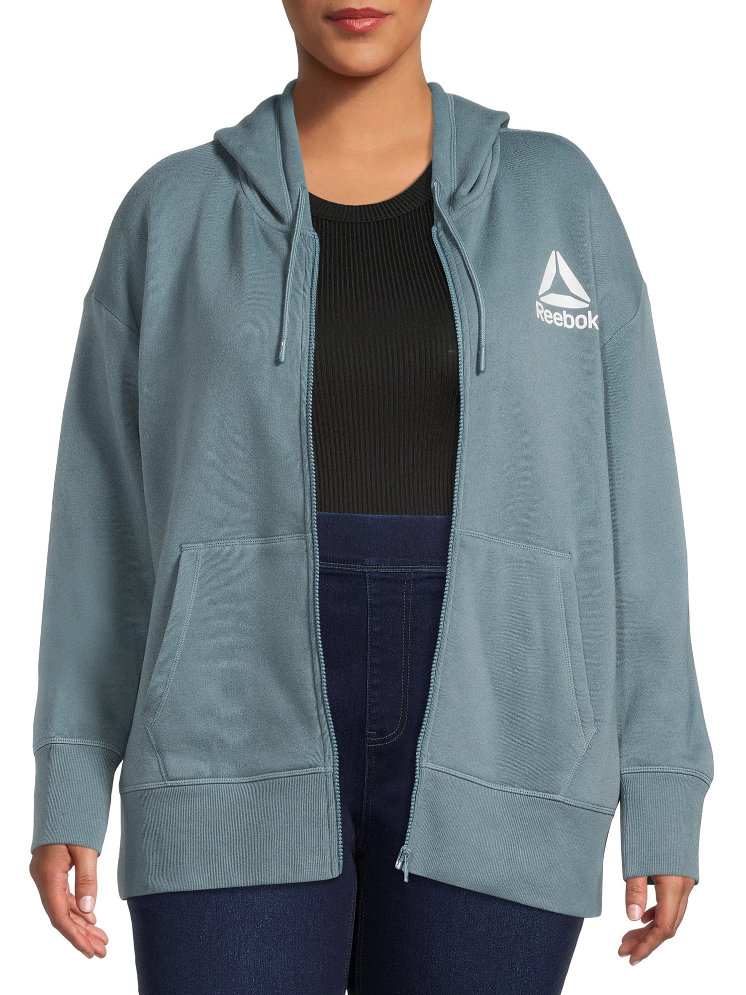 Reebok Women's and Women's Plus Day to Day Zip Up Hoodie, Sizes XS-4X ...