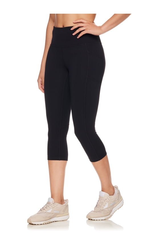 Women's and Women's Plus Everyday High Rise Capri Leggings, 20" Inseam, Sizes XS-4X