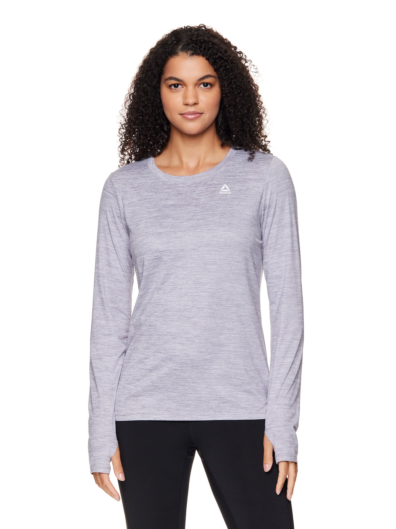 Reebok Women's and Women's Plus Legacy Core Knit Performance Long Sleeve Shirt, Sizes XS-4X