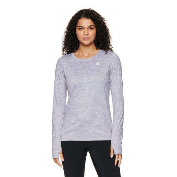 Reebok Women's and Women's Plus Legacy Core Knit Performance Long Sleeve Shirt, Sizes XS-4X