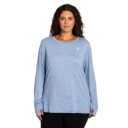Reebok Women's and Women's Plus Legacy Performance Long Sleeve T-Shirt, Sizes XS-4X