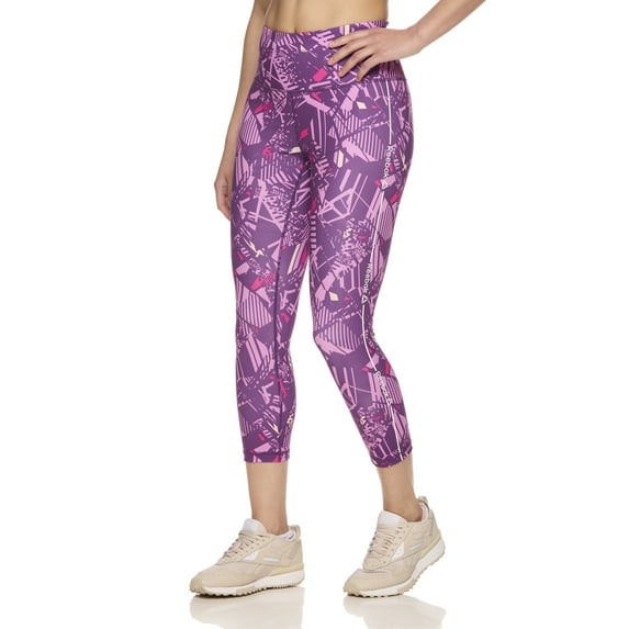 Reebok Women's and Women's Plus High-Rise Capri Leggings with Back Pocket, 22'' Inseam, Sizes XS-4X