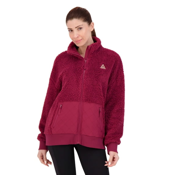 Reebok Women's and Women's Plus Size Achiever Sherpa Jacket, Sizes XS-4X