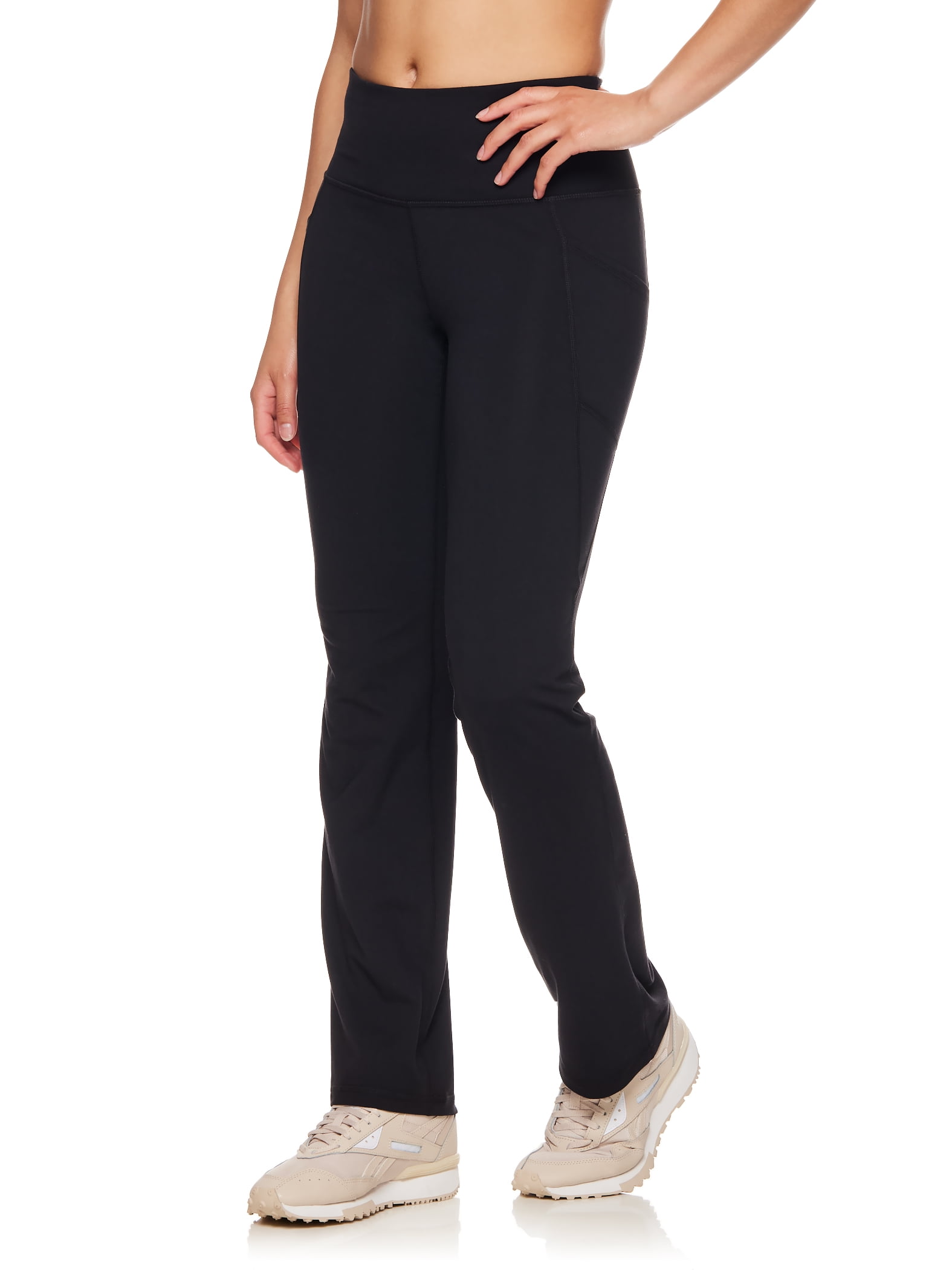 Reebok women's High Rise Active Pants - Moisture-Wicking Fabric ...