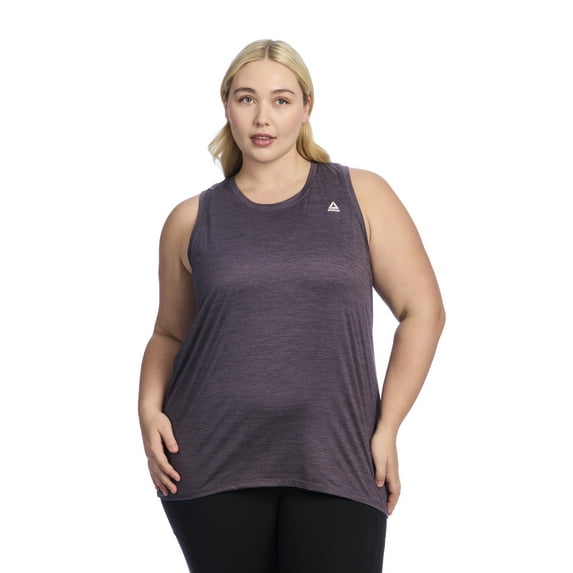 Reebok Women's and Women's Plus Size Legacy Core Knit Performance Graphic Tank Top, Sizes XS-4X