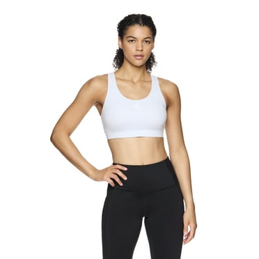 Reebok Women's and Women's Plus Medium Impact Stronger Sports Bra with Mesh Panel and Removable Cups, Sizes XS-4X