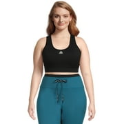 Women's and Women's Plus Medium Impact Stronger Sports Bra with Mesh Panel and Removable Cups, Sizes XS-4X