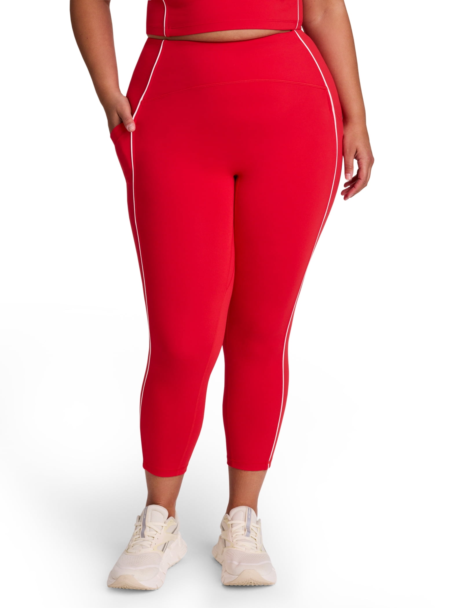 Reebok Women's and Women's Plus Team Player High Rise Capri Legging, Sizes XS-4X