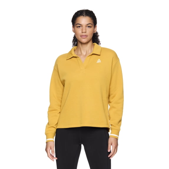 Reebok Women's and Women's Plus Varsity Polo Sweatshirt, Sizes XS-4X