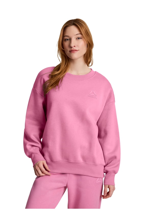 Women's and Women's Plus Weekender Oversized Crewneck, Sizes XS-4X