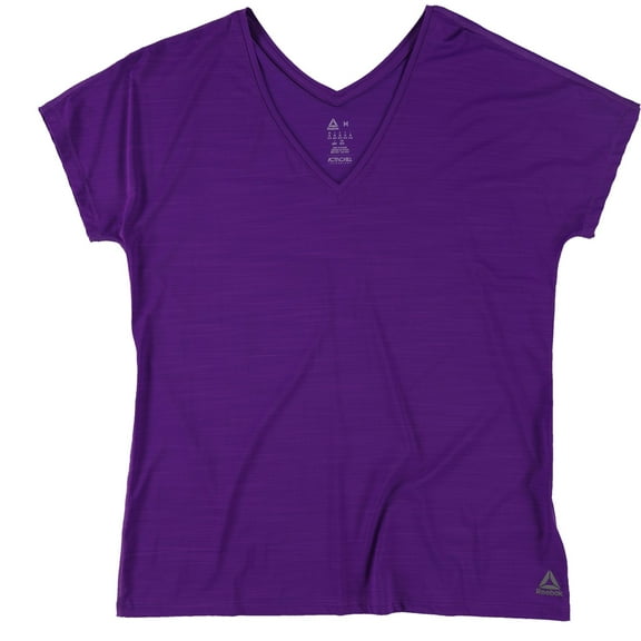 Reebok Womens ActivChill Graphic T-Shirt, Purple, Medium