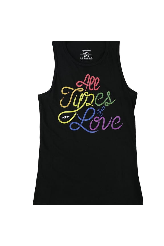 Womens All Types Of Love Racerback Tank Top, Black, XX-Small