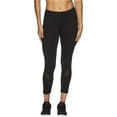 thumbnail image 1 of Reebok Womens Aspire Skinny Capri Compression Athletic Pants, Black, Large, 1 of 5