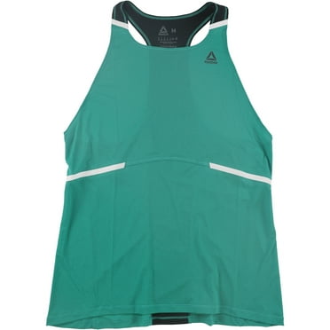 Reebok Womens Boston Track Club Tank Top, Green, Medium