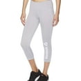 thumbnail image 1 of Reebok Womens Branded Capri Compression Athletic Pants, Grey, Small, 1 of 5