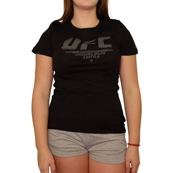 Reebok Womens Break Barriers Graphic T-Shirt, Black, Medium