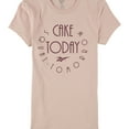 thumbnail image 1 of Reebok Womens Cake Today Squat Tomorrow Graphic T-Shirt, Beige, X-Small, 1 of 2