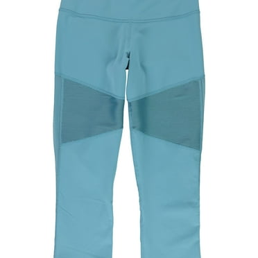 Reebok Womens Cardio Lux 3/4 Length Compression Athletic Pants, Blue, Small