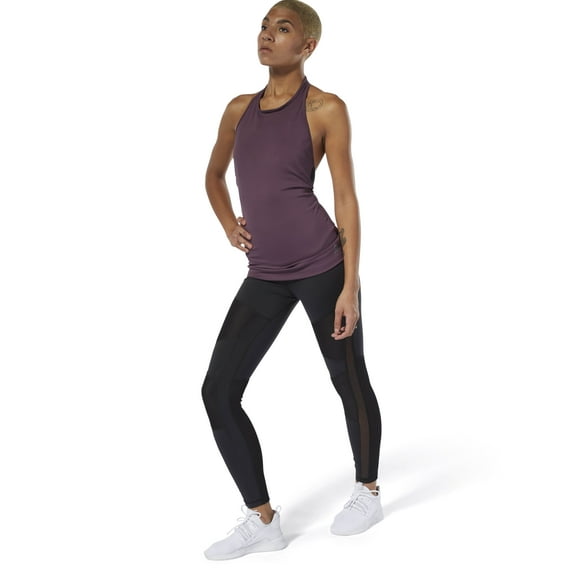 Reebok Womens Cardio Lux Stretch Compression Athletic Pants, Black, XX-Small