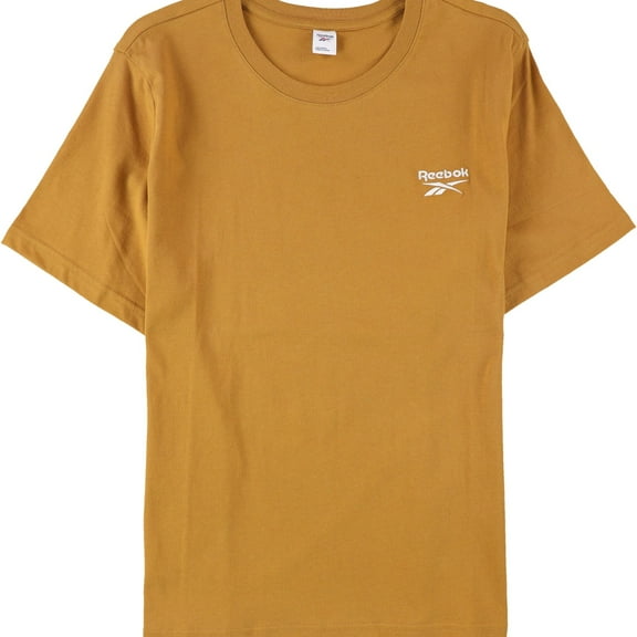 Reebok Womens Classics Split Vector Logo Graphic T-Shirt, Yellow, X-Large