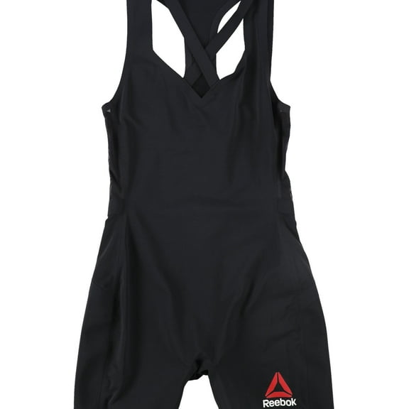 Reebok Womens Cordura Singlet Bodysuit Jumpsuit, Black, X-Small
