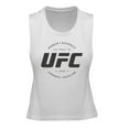 thumbnail image 1 of Reebok Womens Cropped Muscle Tank Top, White, Small, 1 of 2