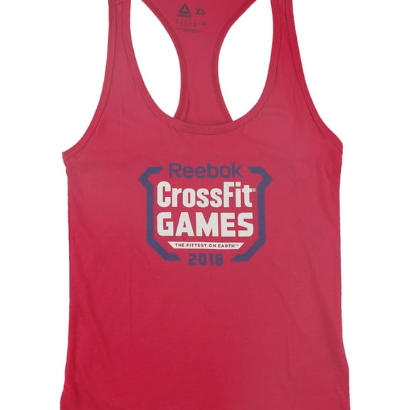 Reebok Womens CrossFit Games Crest Racerback Tank Top, Pink, X-Small