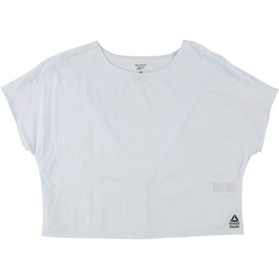 Reebok Womens CrossFit Light Woven Basic T-Shirt, Blue, Small