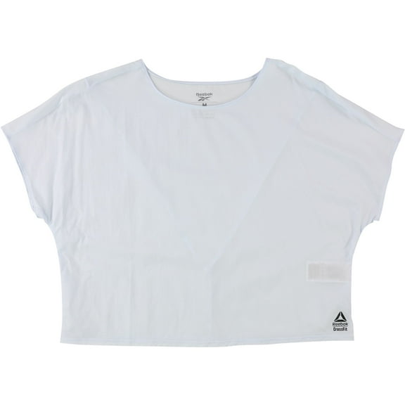 Reebok Womens CrossFit Light Woven Basic T-Shirt, Blue, Small