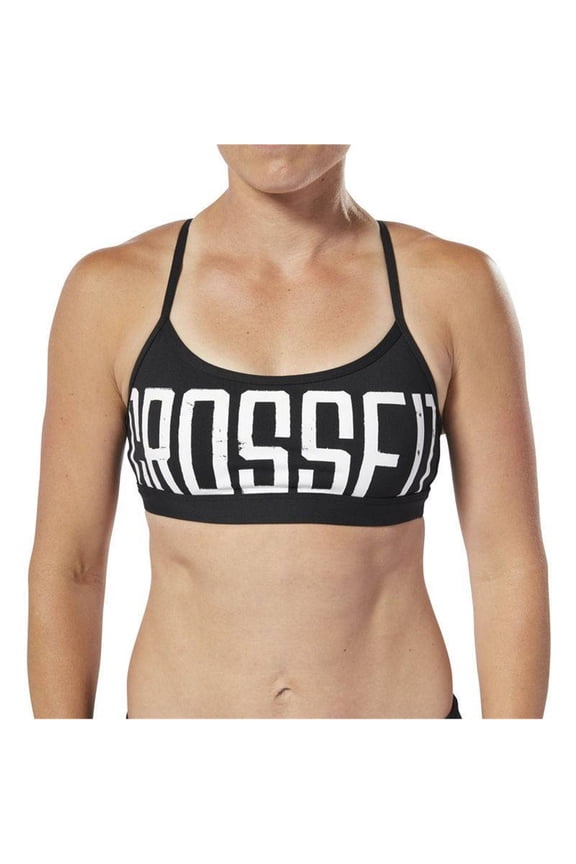 Womens CrossFit Sports Bra, Black, XX-Small