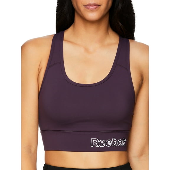 Reebok Womens Essential Sports Bra with Back Pocket and Removable Cups, Sizes XS-XXXL