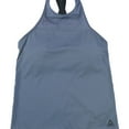 thumbnail image 1 of Reebok Womens Fitted Long Workout Tank Top, Blue, X-Small, 1 of 2