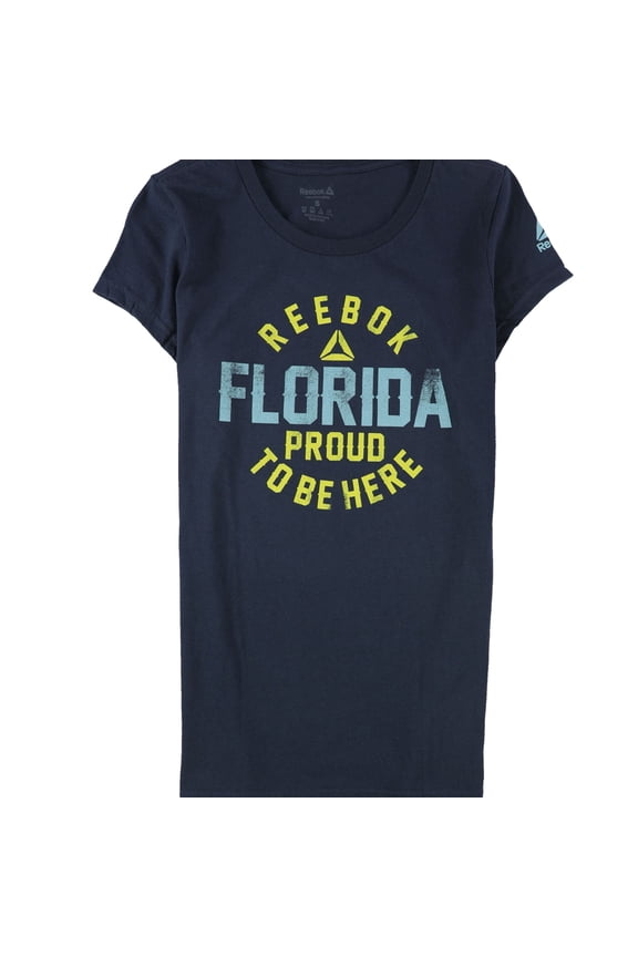 Womens Florida Proud To Be Here Graphic T-Shirt, Blue, Small